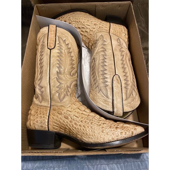 Dan Post sand caiman print Men\'s cowboy boots size 10 main image 7